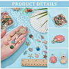 84Pcs 21 Styles Ocean Series Alloy Enamel Pendants FIND-WR0012-26-3