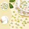 120Pcs 8 Colors Frosted Acrylic Pendants PALLOY-YW00102-3