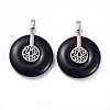 Natural Obsidian Pendants G-F640-B04-1