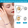 10Pcs 2 Colors Brass Micro Pave Cubic Zirconia Beads ZIRC-BBC0003-21A-2