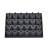 24-Slot Rectangle PU Leather Pendant Display Holder ODIS-WH0043-66-8