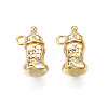 Brass Micro Pave Cubic Zirconia Charms KK-N231-238-1