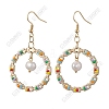 304 Stainless Steel Ring Dangle Earrings EJEW-FS00063-1
