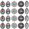 20Pcs 5 Styles Retro Alloy Pendants TIBEP-SC0003-58-7