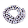 Frosted Opaque Glass Beads Strands LS-GLAA-T032-P8mm-MBB07-2