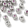 SHEGRACE Brass Cubic Zirconia Beads XGRQ4H438-682P-A-1
