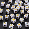 Opaque White Acrylic Beads MACR-Q242-010H-1