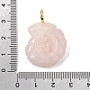 Natural Rose Quartz Carved Pendants X-G-C282-01K-3