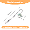 Flat Round with Tree of Life Natural & Synthetic Gemstone Bookmarks AJEW-FH00015-2