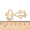 Brass Micro Pave Clear Cubic Zirconia Screw Carabiner Lock Charms KK-Z118-06G-07-3
