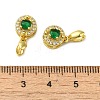 Rack Plating Brass Micro Pave Cubic Zirconia Ice Pick Pinch Bails KK-K340-31G-3