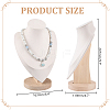 Bust Shaped Velvet Necklace Display Stands NDIS-WH0009-20-2