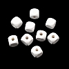 Spray Painted Wooden Beads WOOD-P021-01B-30-1