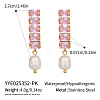304 Stainless Steel Rectangle Tassel Stud Earrings LS-HE5353-3-1