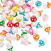 64 Pcs 8 Colors Plastic Pendants KY-KS0001-03-3