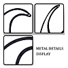 Iron Wave Wall Art Wall Decorations DIY-WH0480-01-6