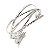 Electrophoresis Iron Cuff Bangles BJEW-M057-07P-2