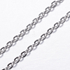 304 Stainless Steel Cable Chain Necklaces STAS-J023-08P-3
