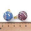 Polymer Clay Rhinestone Pendants KK-H476-01G-3