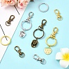 DIY Alloy Swivel Lobster Claw Clasps & Iron Split Key Rings Keychain Finding Kits DIY-YW0010-44AB-6