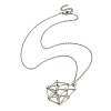 304 Stainless Steel Macrame Pouch Braided Gemstone Holder Pendant Necklace Making NJEW-TA00097-02-1