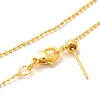 1mm Rack Plating Brass Ball Chain Adjustable Slider Necklaces for Women Men MAK-L044-51G-2