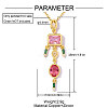 Brass Micro Pave Cubic Zirconia Pendants CU-OY001-85G-02-2
