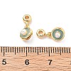 Brass Enamel Charms KK-B129-22G-3