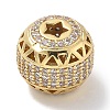 Rack Plating Brass Micro Pave Cubic Zirconia Beads KK-L224-031G-1