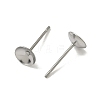 Tarnish Resistant 304 Stainless Steel Post Stud Earring Findings STAS-R063-50-2