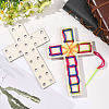 1Pc Easter Unfinished Wooden Cross WOOD-SP0001-69-5