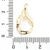 Brass Micro Pave Clear Cubic Zirconia Pendant Cabochon Settings KK-Q794-02A-G-3