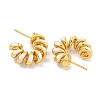 Rack Plating Brass Stud Earrings EJEW-C102-41G-03-2