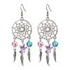 5Pairs 5 Colors Alloy & Synthetic Turquoise Chandelier Earrings EJEW-JE06339-02-4