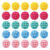 50Pcs 5 Colors Rubberized Style Acrylic Beads SACR-TA0001-32-1
