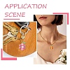 50Pcs 5 Colors Acrylic & ABS Plastic Pearl Pendants PALLOY-YW00199-6