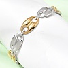 Two Tone 304 Stainless Steel Mariner Chain Cuff Bangles for Women SA-CBA82C8-07GP-3