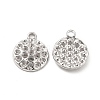 Non-Tarnish 304 Stainless Steel Pendants Rhinestone Settings STAS-B032-27P-1