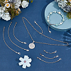 12Pcs 6 Styles 201 Stainless Steel & 304 Stainless Steel Box Chains Chain Extender FIND-UN00028-02-2