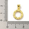 Rack Plating Brass Micro Pave Cubic Zirconia Pendants KK-C074-04G-01-3