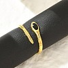 Snake 304 Stainless Steel Enamel Cuff Rings for Women RJEW-G338-10G-02-1