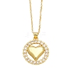 Brass Micro Pave Cubic Zirconia Pendant Necklaces PW-WG64309-02-1