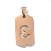 Ion Plating(IP) 304 Stainless Steel Pendants STAS-O127-C03-2