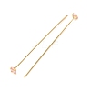 Brass Micro Pave Cubic Zirconia Stud Earring Findings CU-CBA4618-01G-02-2