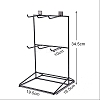 Two Layers Iron Earrings Storage Rack PW-WG3BB1E-01-5