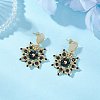 Handmade Glass Seed Beads Flower Dangle Stud Earrings EJEW-MZ00570-01-1