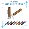 63G 7 Style Glass Bugle Beads SEED-AR0001-43-2