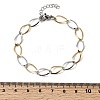 304 Stainless Steel Link Chain Bracelets for Women BJEW-A051-02GP-5