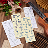 4 Sheets 4 Colors Paper Picture Stickers for Guitar Fingerboard Decoration STIC-FH0001-31-4