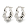 Rack Plating Brass Twist Rope Hoop Earrings EJEW-Z035-01P-1